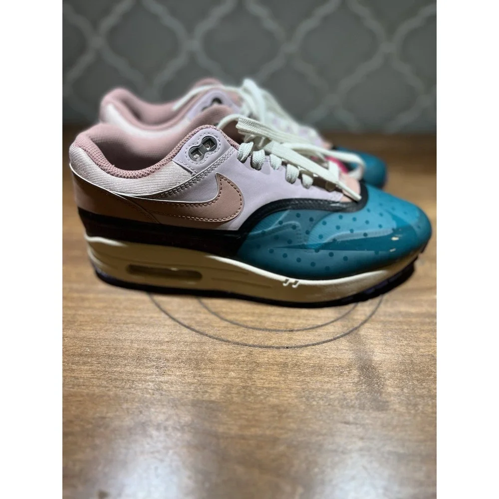 nike DV2301-501 women air max 1 premium plum fog fossil rose pink oxford - Picture 5 of 8